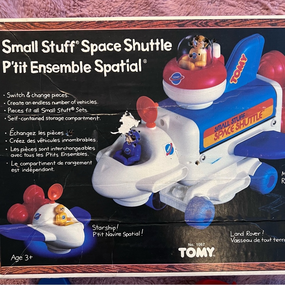 VINTAGE Tomy Small Stuff Space Shuttle 80s astronaut - Picture 3 of 17